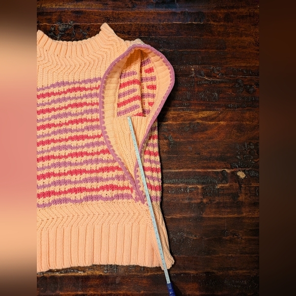 &merci Striped Knit Sleeveless Sweater L - Picture 14 of 14